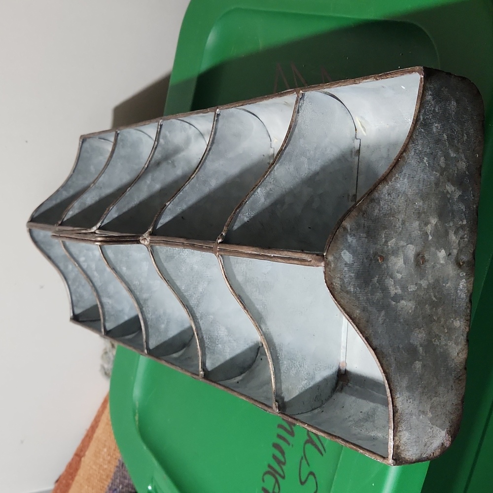 New without tags galvanized tin caddy